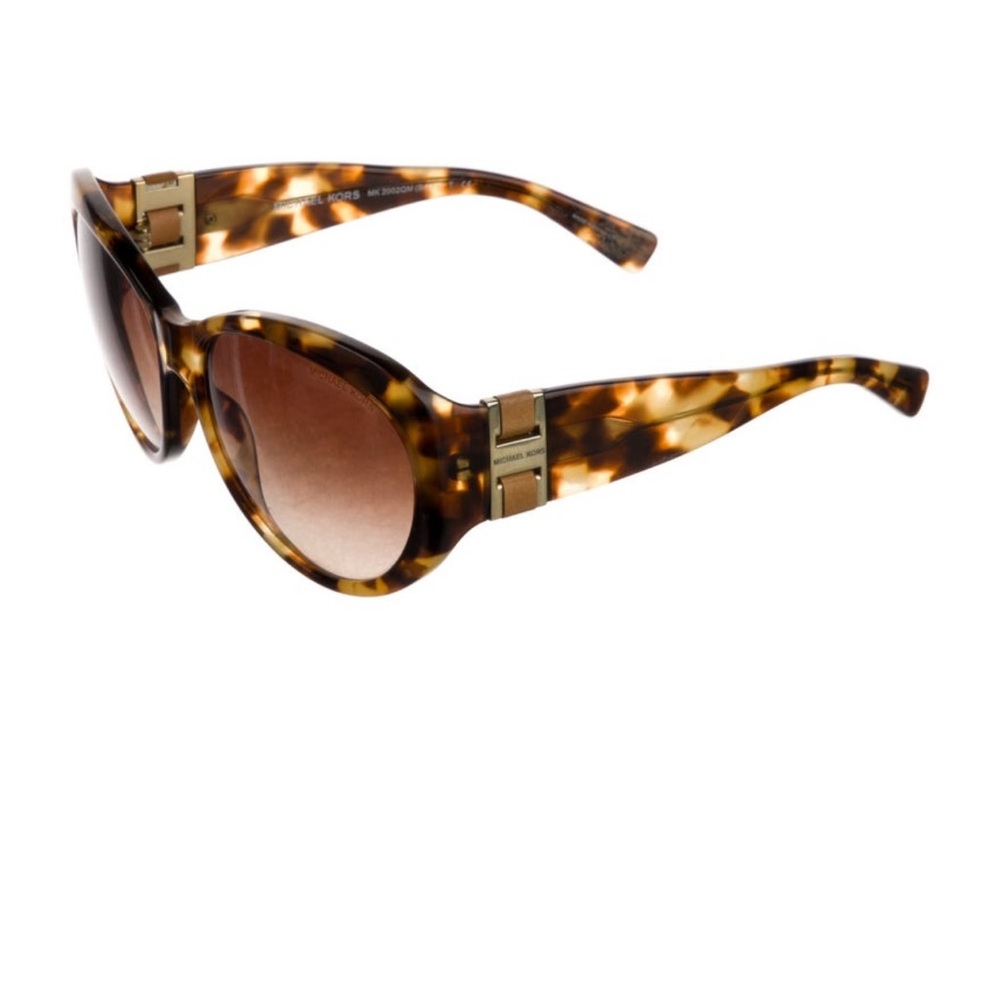 Michael Kors Brown Tortoiseshell Acetate Oversize Sunglasses - Picture 3 of 7